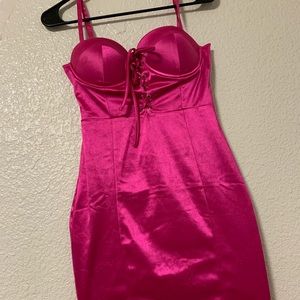 Mini hot pink dress